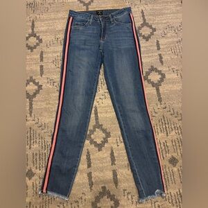 Just Black Denim Side Stripe Skinny Jeans – Size 26 – Made in USA